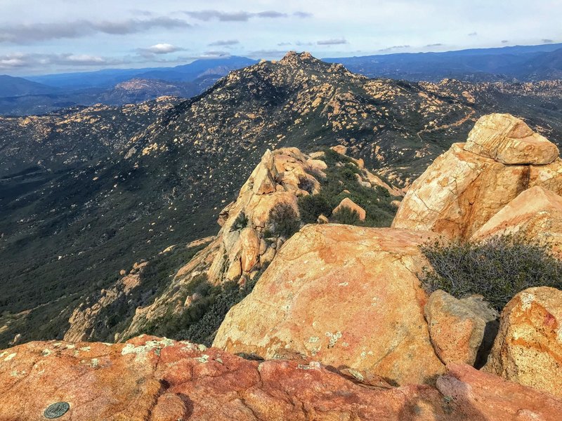 Looking at Gaskill Peak from the summit