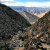 The valley that leads down to the Trestle Bridge