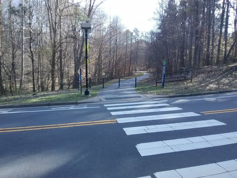 Road crossing of Black Creek Greenway