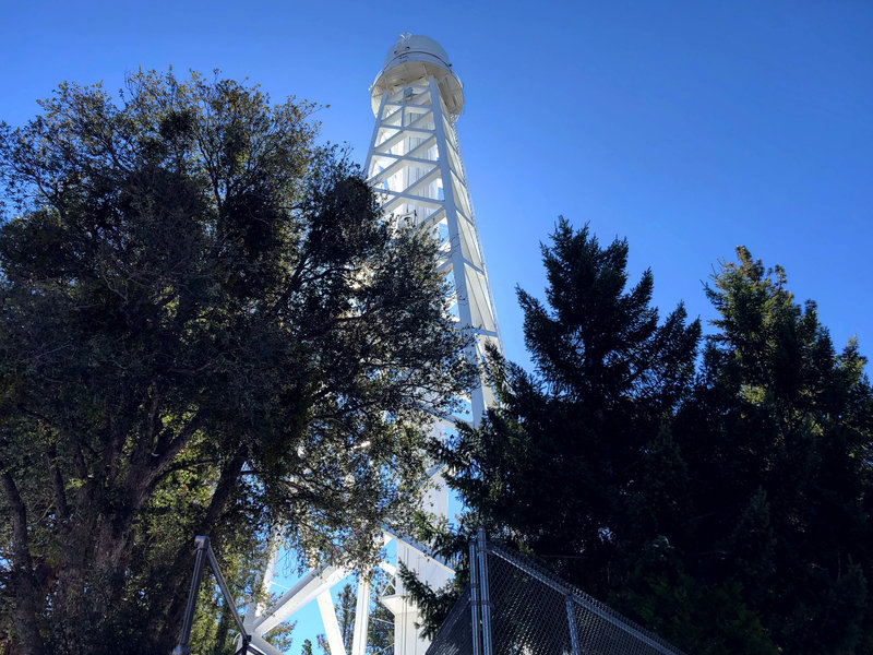 Checking out the 150-foot Solar Telescope Tower at the Mount Wilson Observatory.