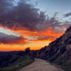 Sunset on Brown Mountain Road.