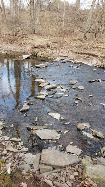 One of several rock crossings on Jacob's Creek