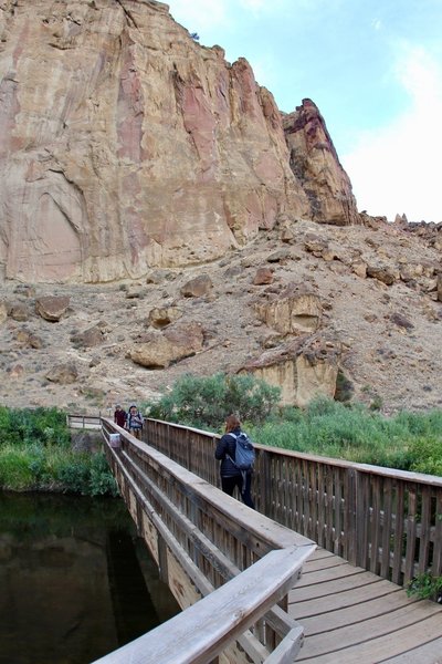 Marlena crossing Crooked River