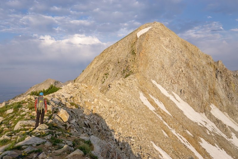 Looking at the final ascent to the peak.