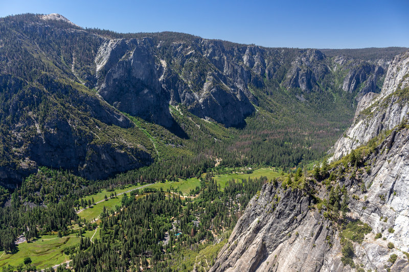 Yosemite Valley looks small when you reach the highest point on the way to Upper Yosemite Falls