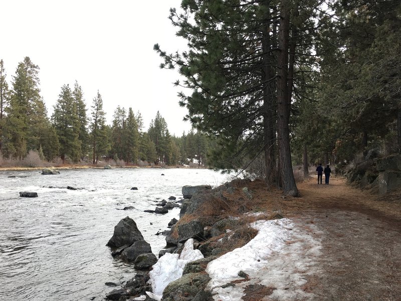 Winter river walk.