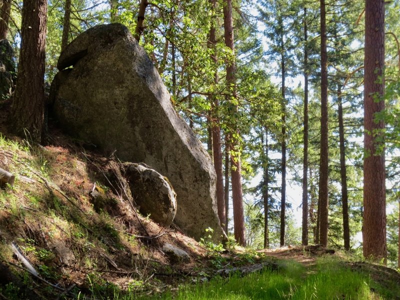 Moai-like granite formations on Fell on Knee