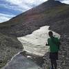 Snow patch water source south of Yudikench.