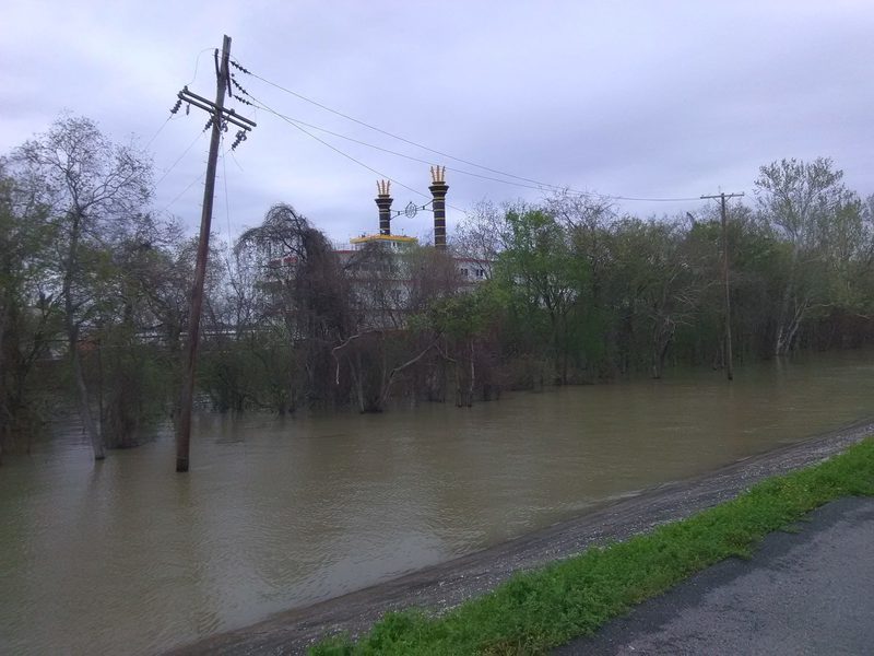 River is getting high on the Levee