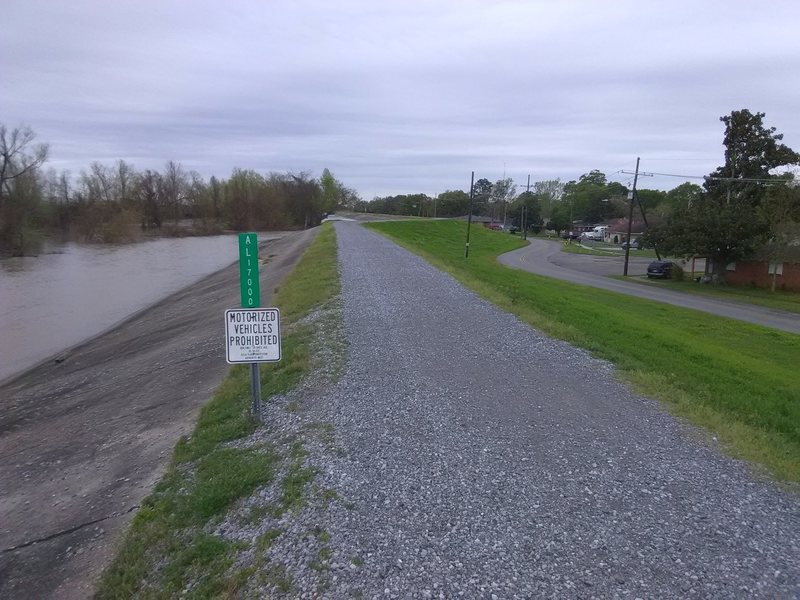 End of paved trail