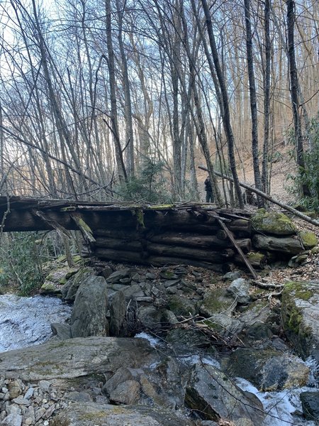 Old wooden bridge from the early 1900's during the logging period.