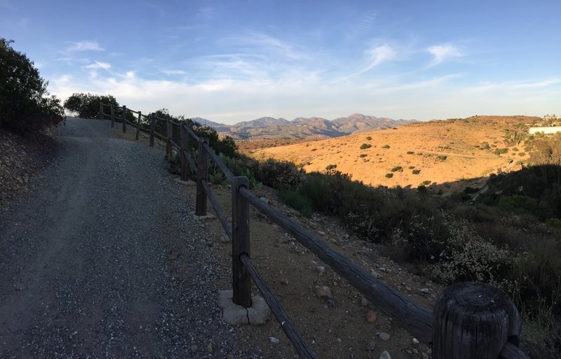 Climbing the hill.