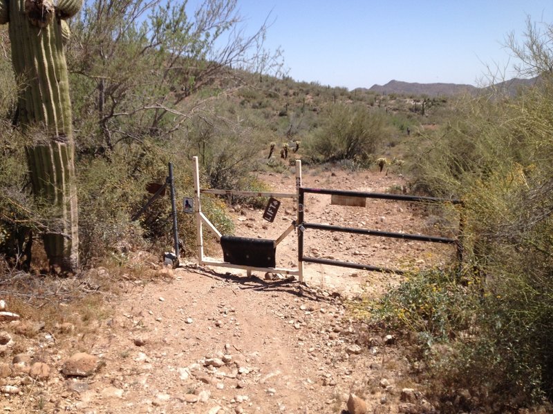 South gate of Spur Cross Ranch Conservation Area.