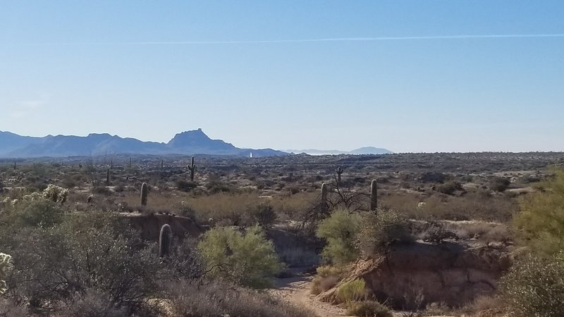 View toward Fountain Hills fountain and Red Rock mountain.