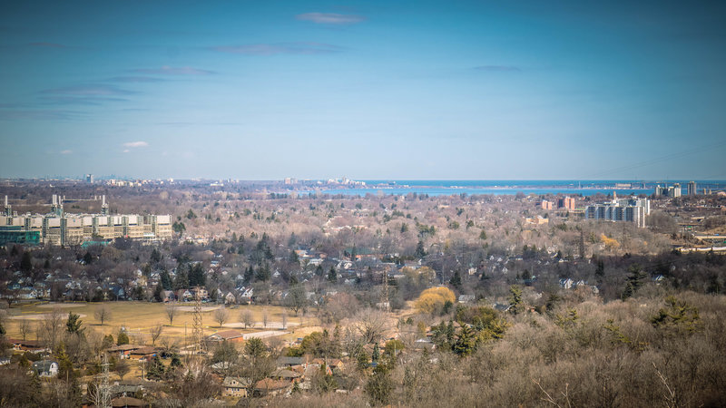 View from the escarpment, over looking Hamilton, Burlington, and Lake Ontario.