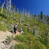 Descending from the upper trailhead