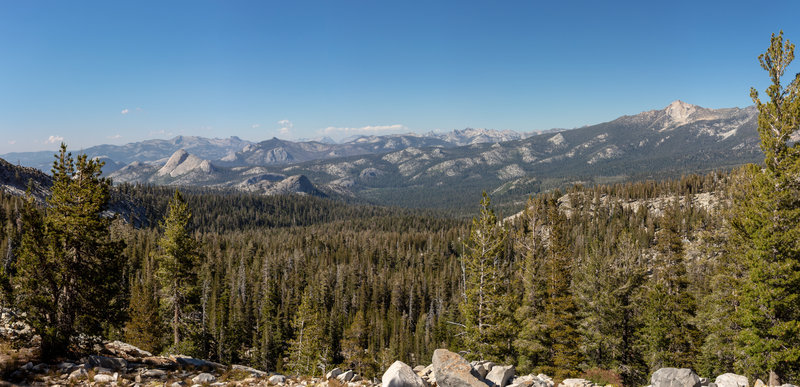 View from the Buena Vista junction across the Yosemite Wilderness