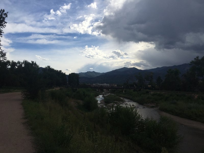 View of the mountains and Monument Creek.