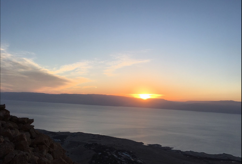 Sunrise over the dead sea