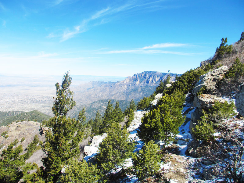 On the way to the South Sandia Peak from the South Crest