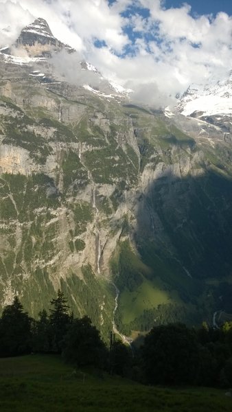 The western wall of the Jungfrau massive