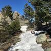 Snow covered trail