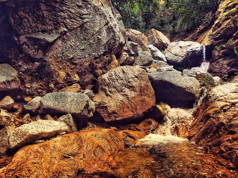 Rock-Hopping terrain in  Millard Canyon