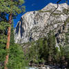 North Mountain and the South Fork Kings River from the bridge leading to Road's End