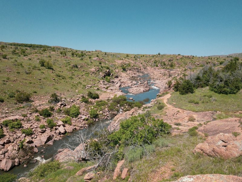 Looking north on the trail