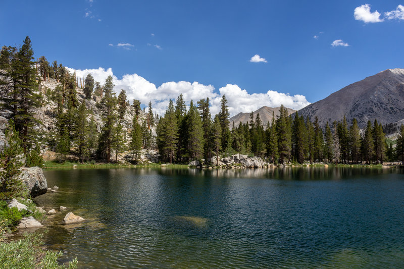 Dollar Lake from its western shore