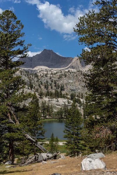 Arrowhead Lake with Mount Clarence King in the background.