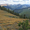 Where the trail climbs out of the canyon, this is the view looking east toward Wheeler Peak and the ski resort.