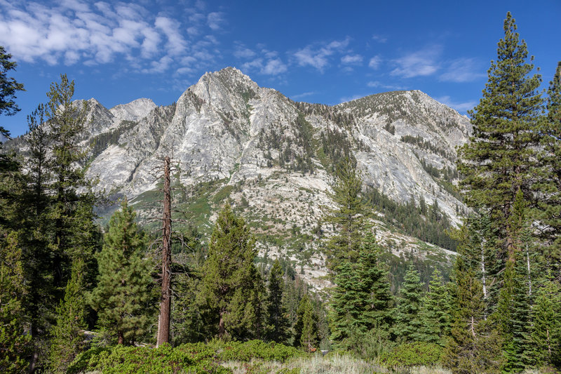 Approach to Junction Meadow with North Guard watching over you.