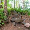 Stone steps along Union Dam Trail.