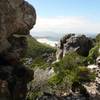 Sandstone and quartz escarpment overlooking hangklip