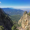 View from the end of Domingo Baca... Involved scrambling for at least half a mile up steep grades with loose soil and rocks.