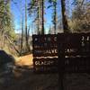 Saddle above Mosquito Creek, junction with trail from Wawona