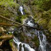 The waterfall as seen from the bridge on Hamilton Mountain Trail