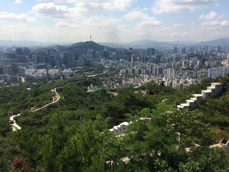 City views from above. You'll also climb the hill in the foreground !