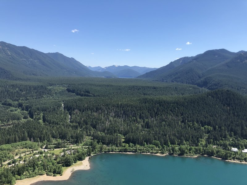 Looking down on rattlesnake lake