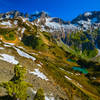 Spider-Formidable Ridge and Col, Ying Yang Lakes Below