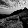 There is a large slab area below the true summit to have a picnic or take pictures