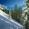 Fresh snow made for great views but extremely slow travel