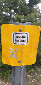 Trail marker at the Crossroads