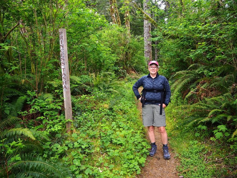 Some of the trails are signed with wooden posts.