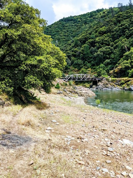 Ponderosa Bridge across the North Fork American River, from the Codfish Creek Falls Discovery Trail.