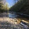 Don't have a picture of the waterfall itself (it wasn't flowing when I went in April) but this is the creekbed at the base.