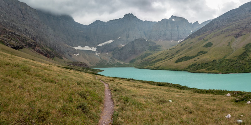 Cracker Lake on a rainy summer day.