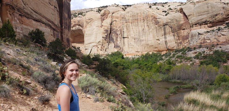 Lower Calf Creek Trail with Sydney.