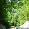 View from above the small waterfall